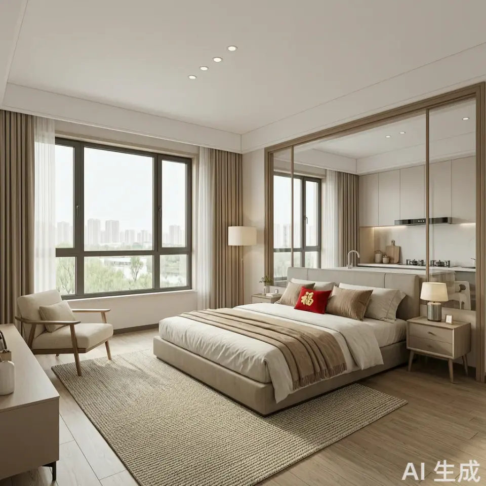 西湖官邸100㎡婚房装修设计效果图1